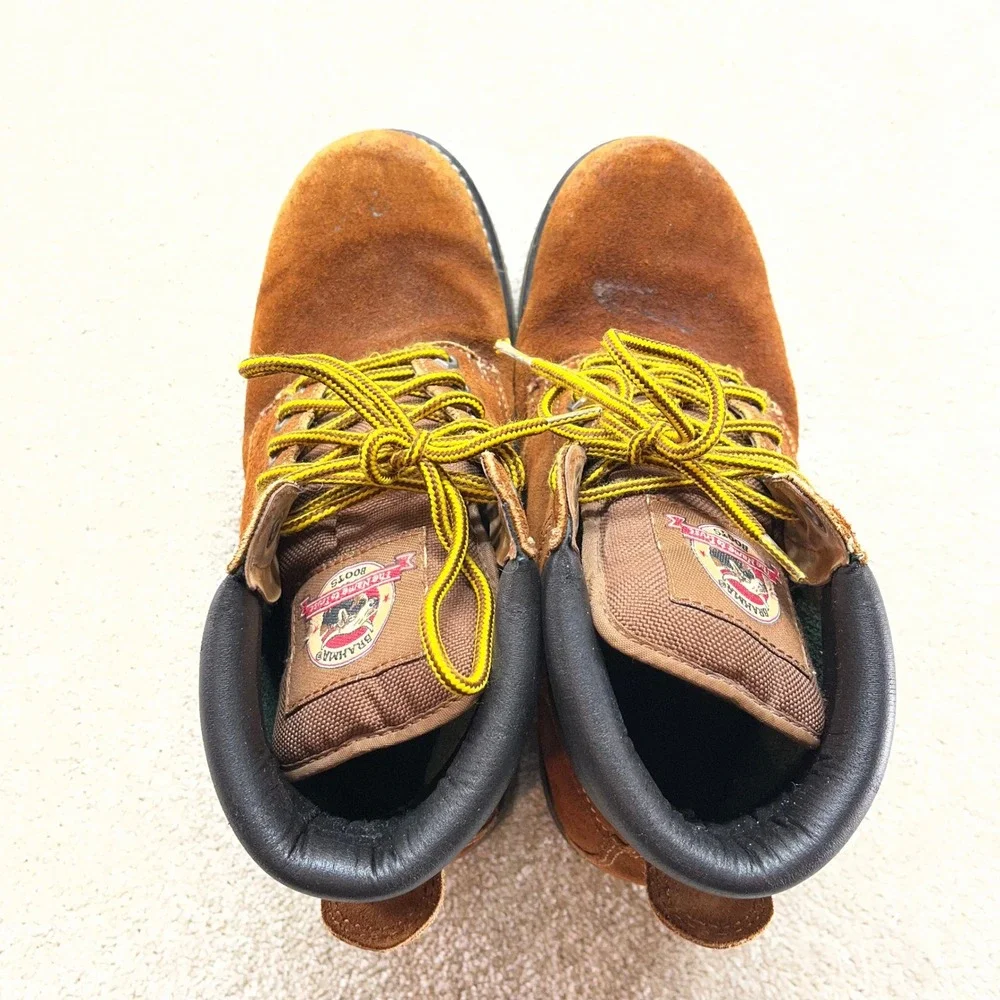 Brahma Work Boots Mens‎ 10.5 EE Brown Suede Waterproof Lace Up 2554823